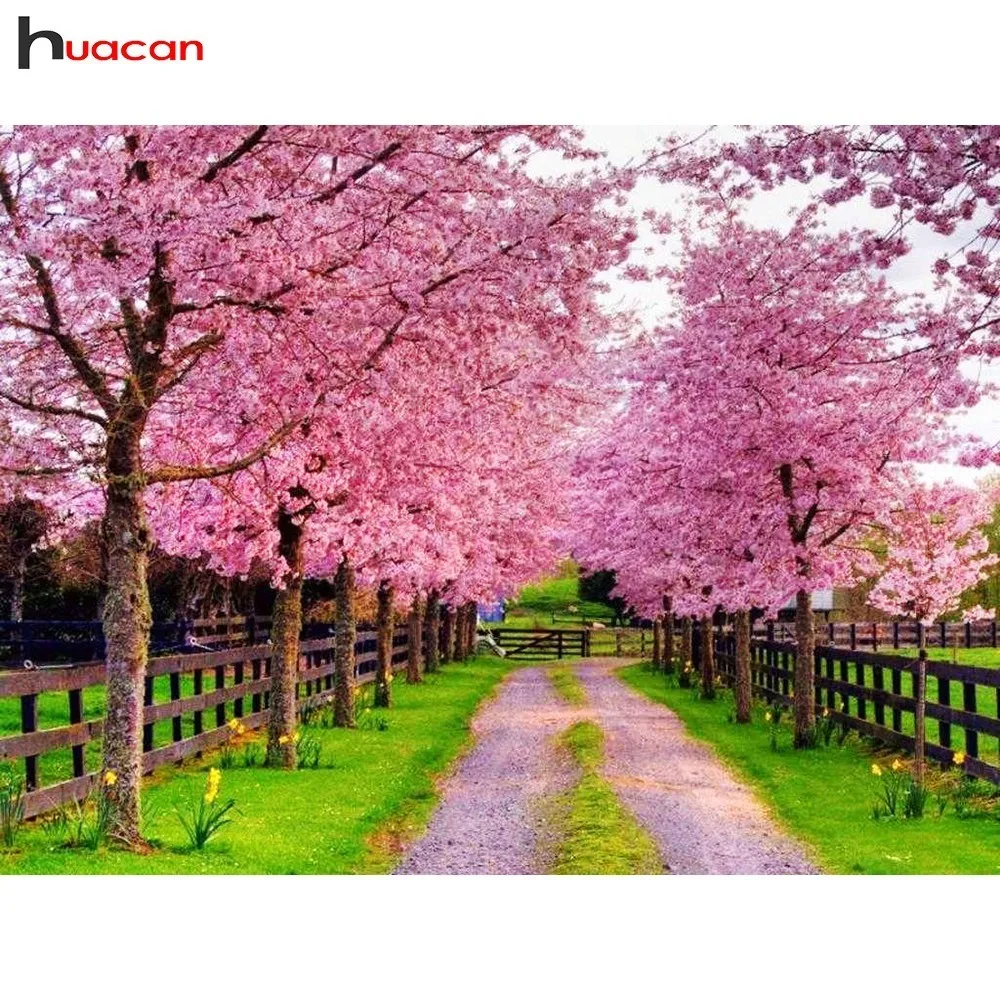 

5D Diy Diamond Painting Accessories Flowers Handmade Cross Stitch Diamond Embroidery Sakura Mosaic Full Drill Decoration Home