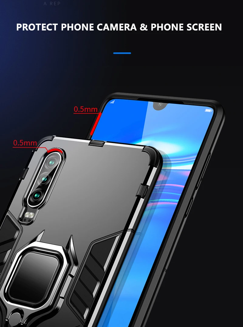 Từ Tính Nhẫn Chân Đế Dành Cho Huawei P30 Pro P20 Giao Phối 30 20X Danh Dự 20 Lite Y9 2019 Chống Sốc Armor bao Da + Dây cute phone cases huawei
