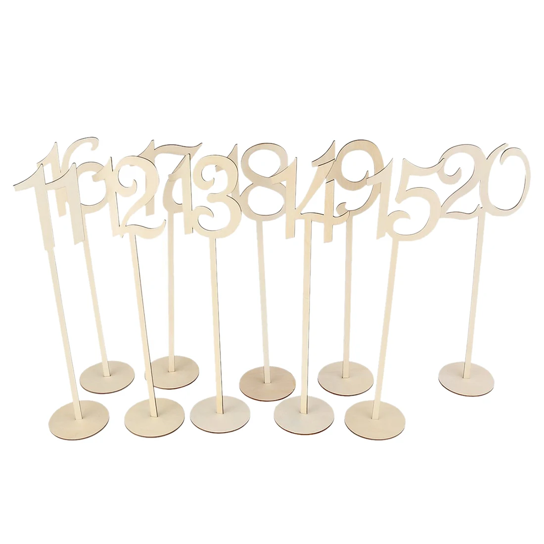 

1-20 Wedding Table Number Holder Basic for Wedding Home Decoration Pack of 20