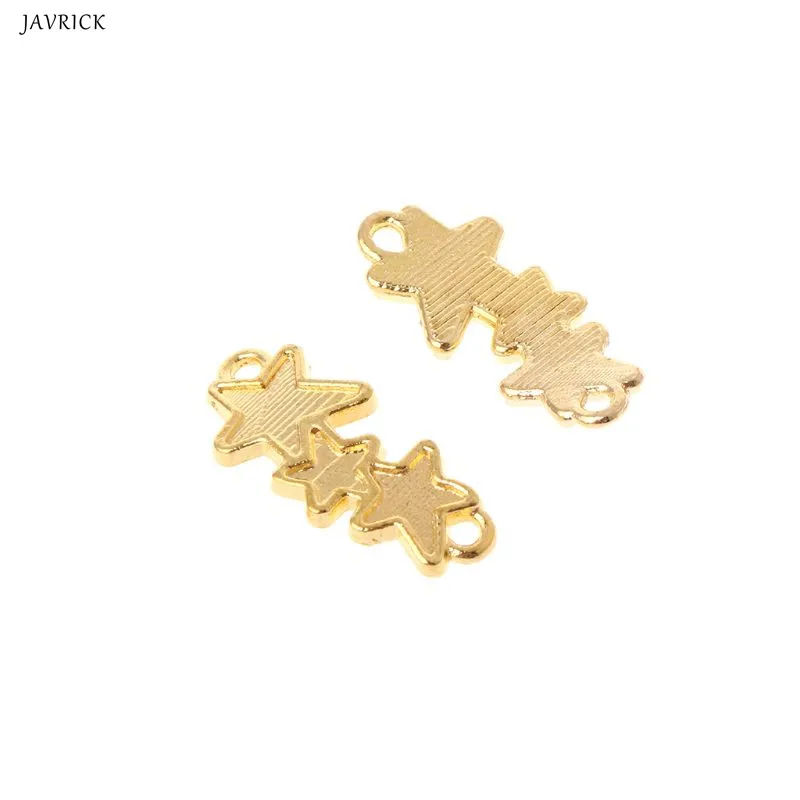 

100 Pcs Epoxy Mold Making Tool Golden Color Three Stars Double Hook Bottom Support UV Glue DIY Jewelry Accessories