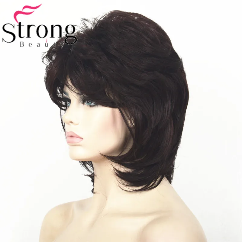 L-1943A #2SP99T black with Deep Wine Burgundy fasthion wig (6)