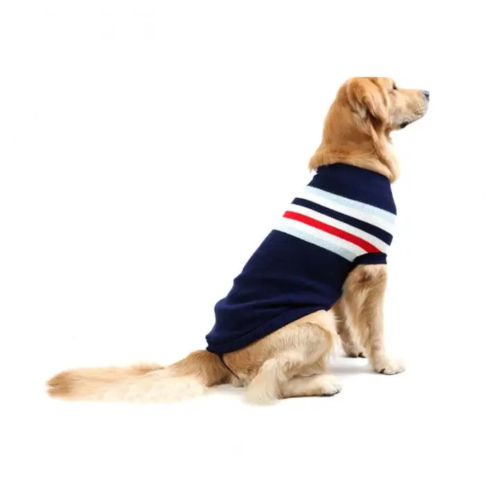 Качественная большая собачья одежда собаки свитер пуловер Одежда для маленьких питомцев теплое пальто Одежда для собак золотистый ретривер такса одежда AA