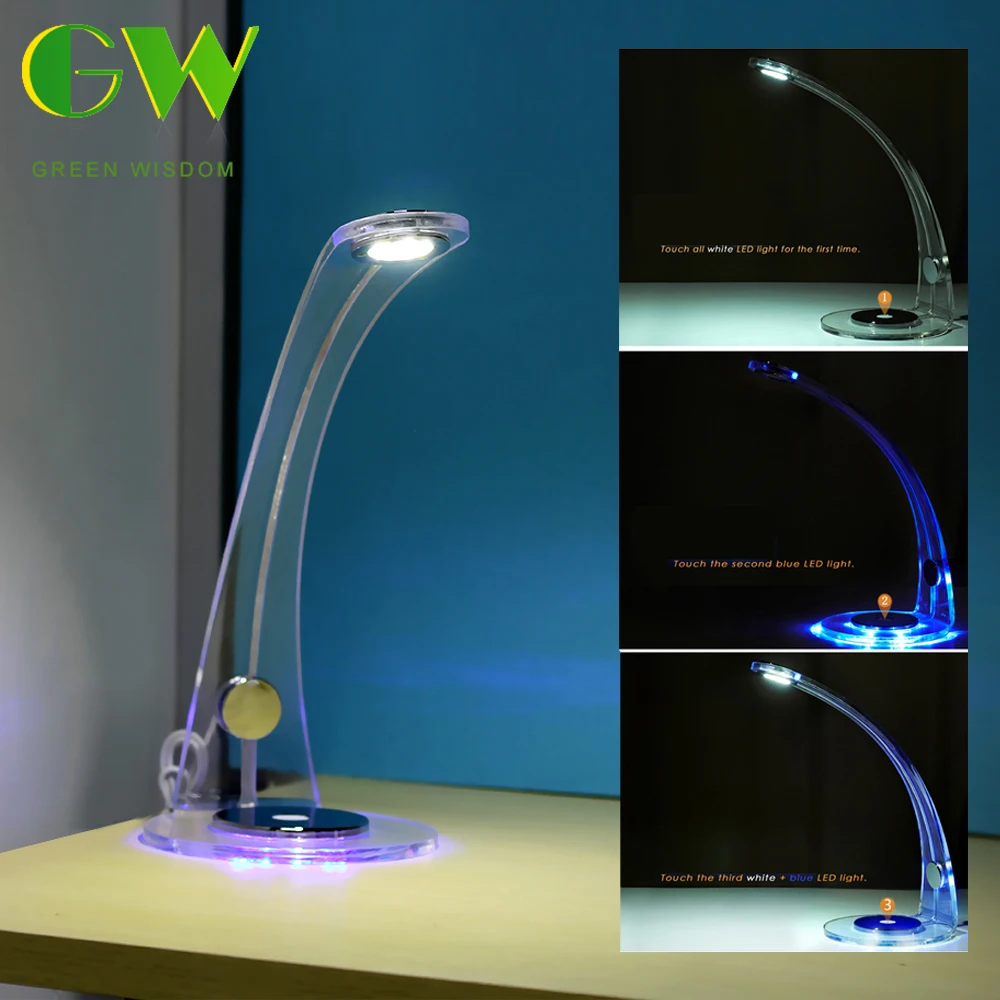

Simple Design LED Desk Lamp Touch Switch Dimmable Acrylic Table Lamp High Quality Reading Night Light for Office Home Decoration