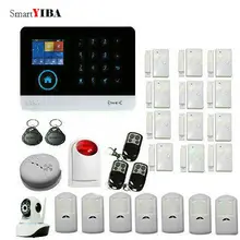 SmartYIBA WiFi 3G SMS GPRS Alarm System Wireless Home Alarm With Home Security IP Camera Motion Alarm Fire/Smoke Sensor