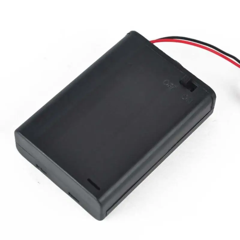 New Arrival 1Pc 4/3/2 x AA 6/4.5/3V ON/OFF Power Switch Battery Holder Wire Plastic Battery Case Box Mayitr