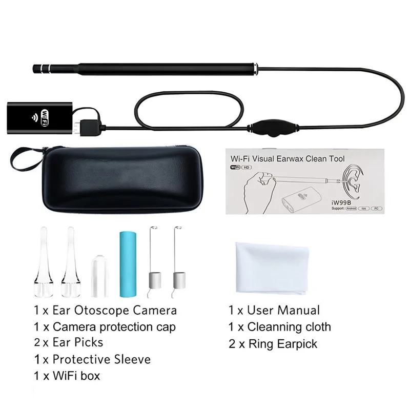 5.5MM Endoscope Camera Flexible IP67 Waterproof Soft Cable Inspection 6 LED Light USB Endoscope Borescope Endoscope For Phone (6)