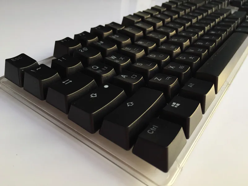 Корейские персонажи 108 клавиш ANSI макет ABS подсветка Keycap OEM профиль для Cherry MX переключатели Механическая игровая клавиатура - Цвет: Черный