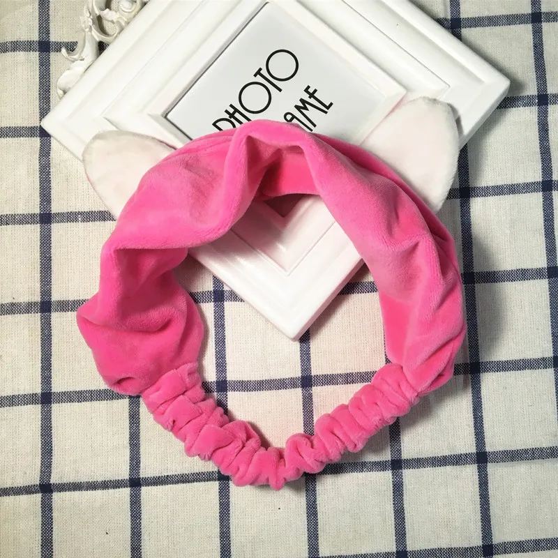 Funny big practical lovely sweet plush cat ears rabbit ears headband hair bands face makeup headband Video broadcast props