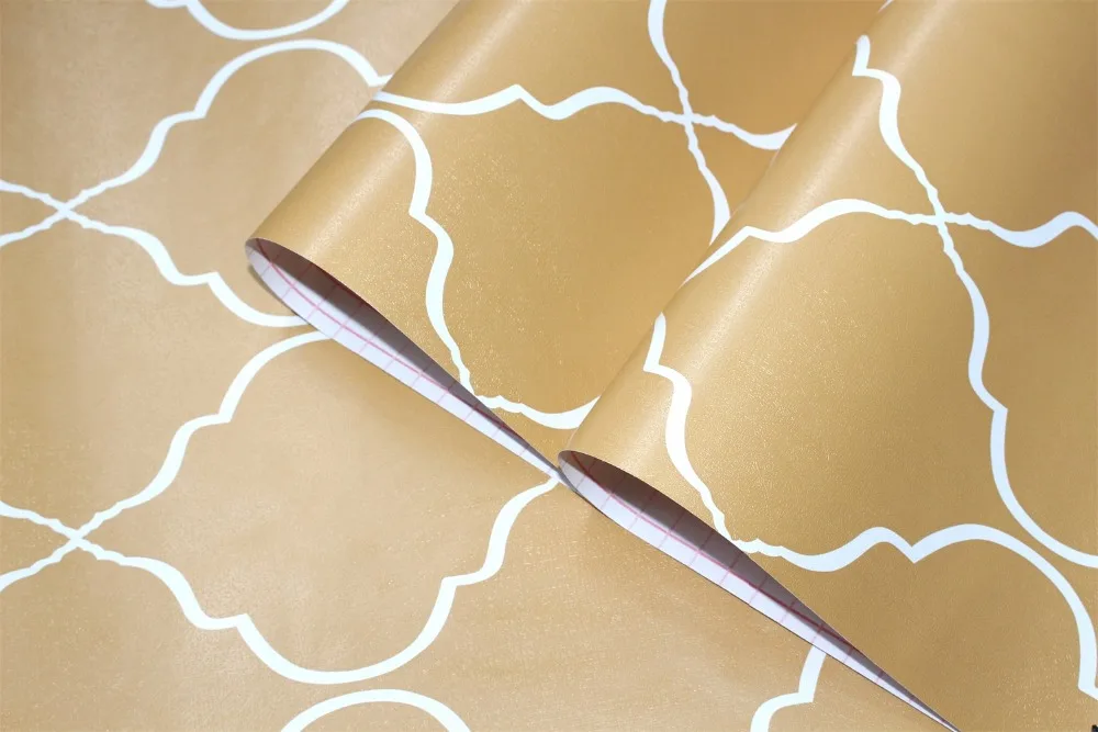 HaokHome Современная Геометрическая настенная бумага, пилинг и палочка, желтый/золотой, самоклеющаяся контактная бумага для декора гостиной, кухни
