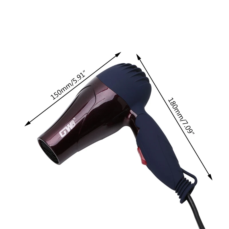 GW555 складной фен для волос низкая Шум Traveller бытовой электрический вентилятор 220V штепсельная вилка европейского стандарта