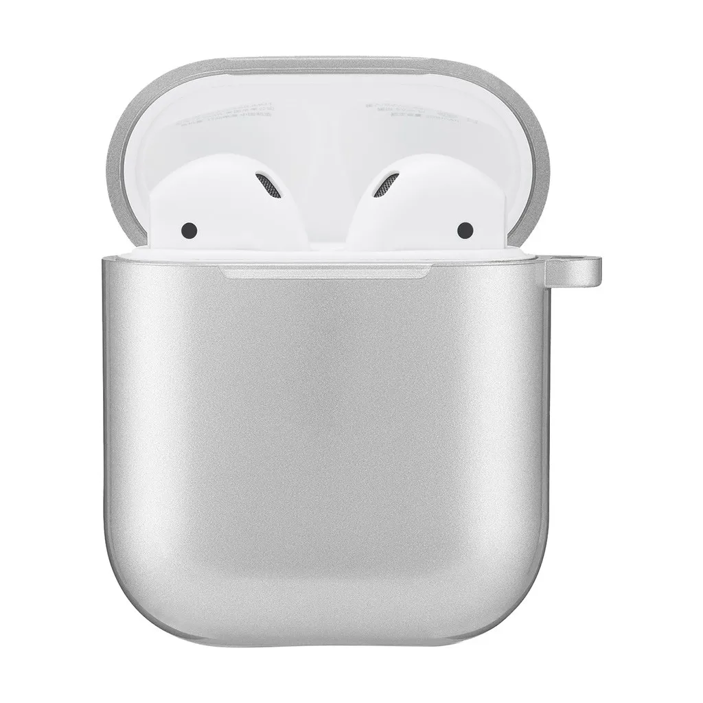 VOBERRY Earphone Case For Apple Airpods 2pcs Metallic Paint + UV Protective Cover Key Chain Earphones Bag | Электроника