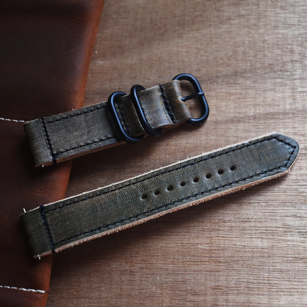 

Handmade Vintage Genuine Sheepskin Leather Strap Watch Band Watch Accessories Bracelet 18mm 20mm 22mm 24mm Watchbands 2019 new