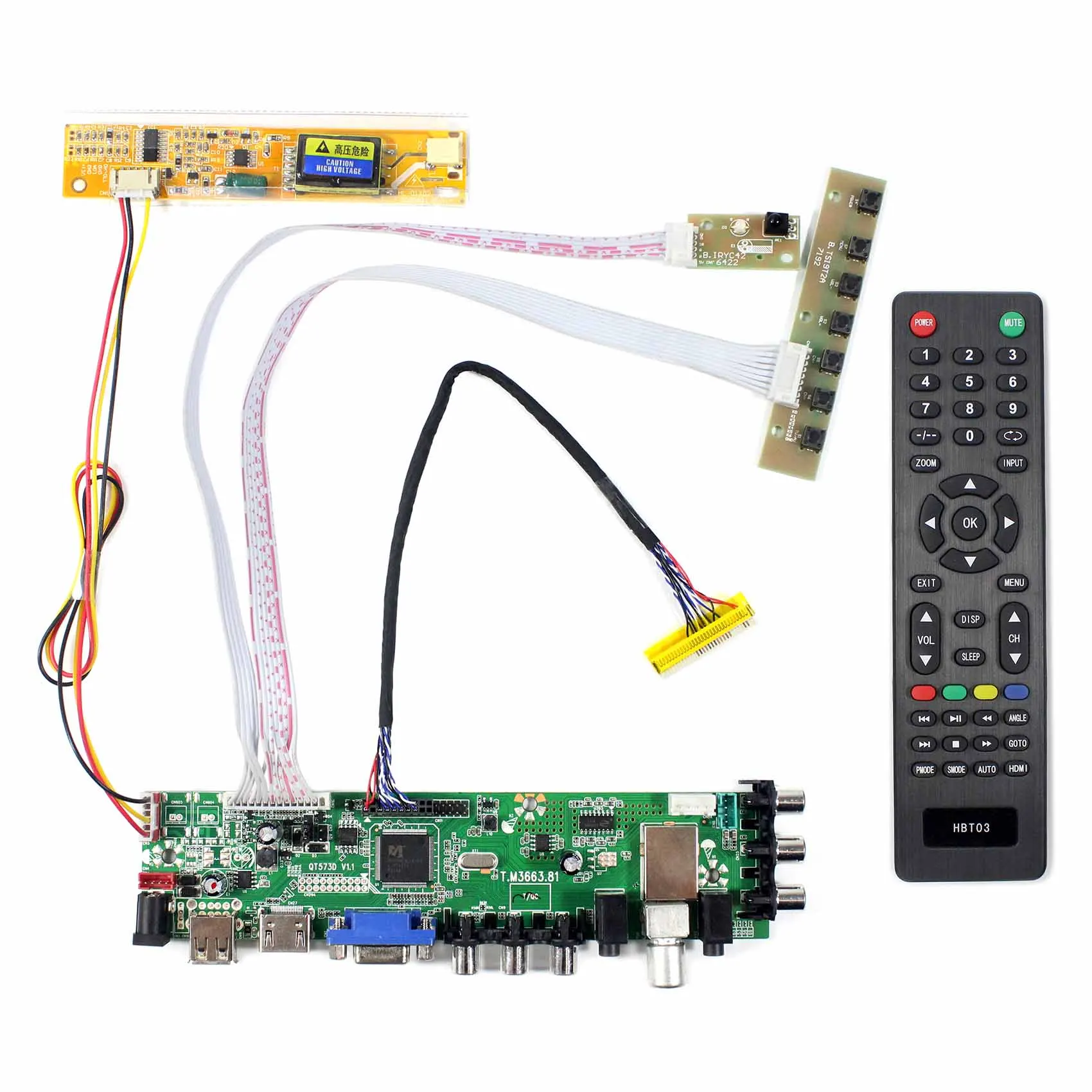 for B156XW01 V.2  LTN156AT01 15.6"  LCD Controller Driver Board HDMI+VGA+2AV 