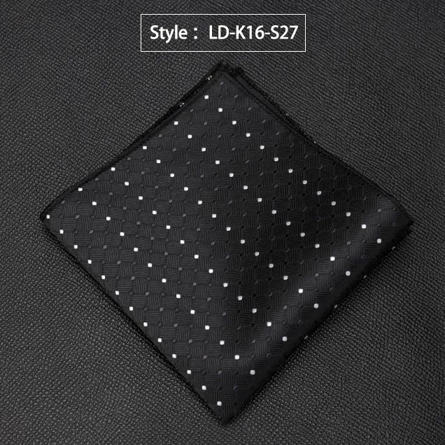 LD-K16-S27 Мужской носовой платок, роскошный жаккардовый галстук для мужчин, подарки, Пейсли, карманное квадратное полотенце, Hankies, модные аксессуары для формального платья, галстук - Цвет: LD-K16-S27