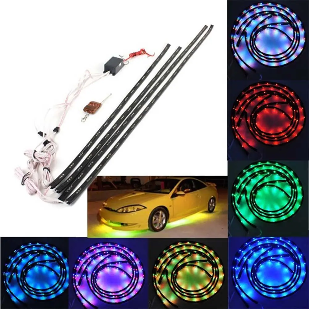 Buy 4pcs RGB LED Under Car Glow Underbody System Neon