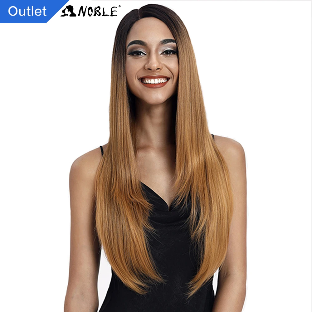 

Noble Synthetic Lace Wigs For Black Women 28Inch Straight Hair Ombre Lace Wig Cosplay Wigs Synthetic Lace Front Wig