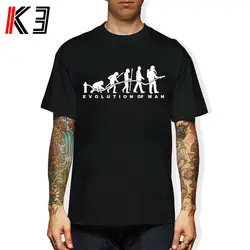 K3 Мужская футболка Эволюция человека пожарный мужчины с круглым вырезом с коротким рукавом хлопковые футболки Горячая дешевая Молодежная