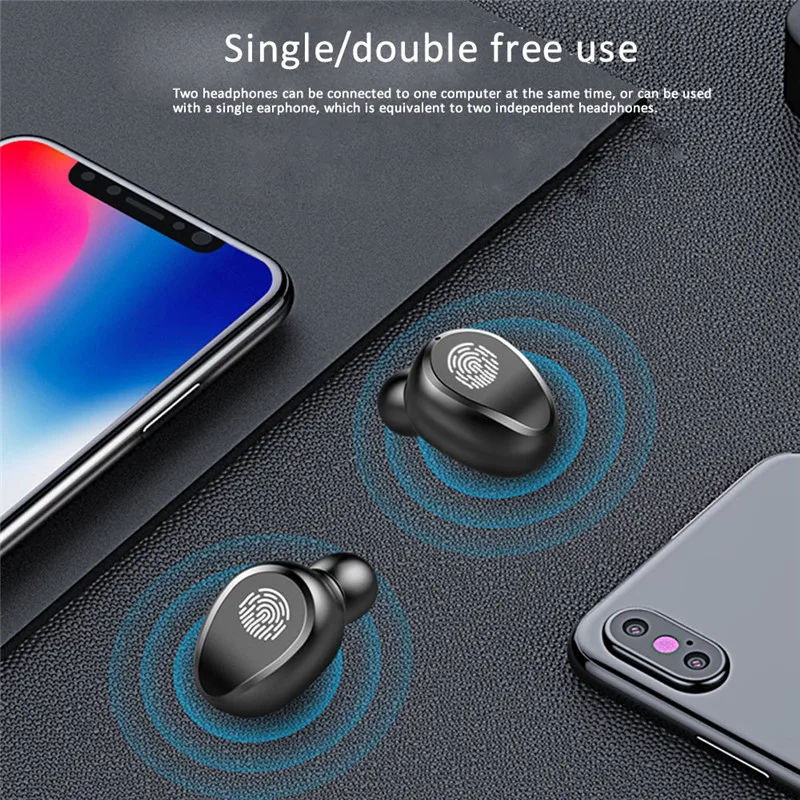 F9 TWS Smart Touch Wireless Earphones Bluetooth Earphone 5.0 Wireless Earbuds 8D Stereo Headset With 2000 MAh Charging Box