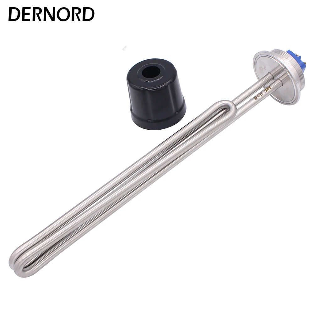 DERNORD 2" Tri-clamp 240V 3.5KW Electric Water Heater Fold back Type Immersion Heating Element