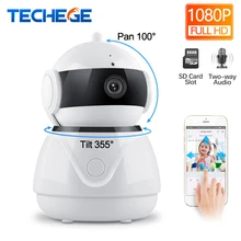 Techege 1080 P Беспроводной IP камера двухстороннее аудио Wi Fi Smart Security 2MP CCTV PT Камара безопасности камера; sd-карта дополнительно