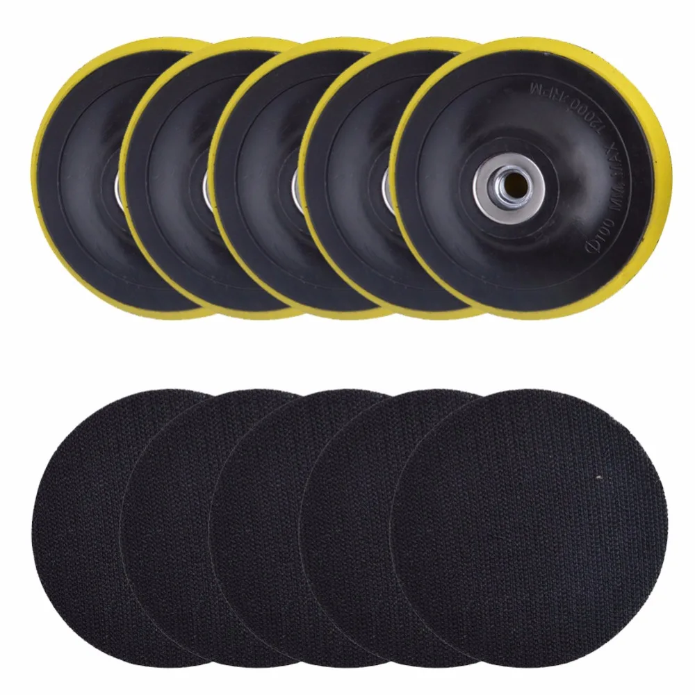Flexsteel 10 Pieces 4 Inch 100MM Backer Plate Polishing Buffing Pad PU