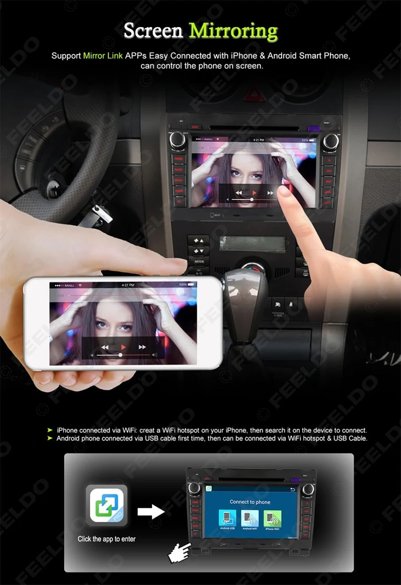 Flash Deal FEELDO 8" Android 6.0 (64bit) DDR3 2G/32G/4G LTE Octa Core Car DVD GPS Radio Head Unit For Great Wall Hover H3/H5(2010~2013) 8