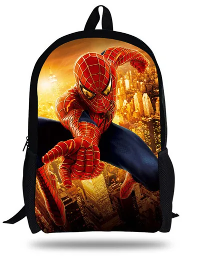 16-дюймовый шпилька для Удивительный Человек-паук, школьная сумка для мальчиков От 7 до 13 лет, Детский рюкзак для школы, одежда с принтом «Человек-паук»; Mochila Escolar Infantil