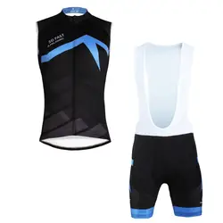 Летняя дышащая мужская без рукавов Велоспорт Джерси Черный велосипед одежда Размер S, чтобы 6XL