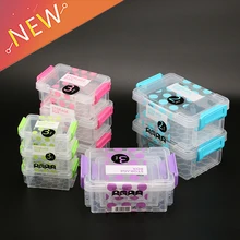 3 шт. портативный ящик для хранения ювелирных изделий контейнер мульти размер квадратное кольцо электронные части винтовые шарики Органайзер Пластиковый Чехол