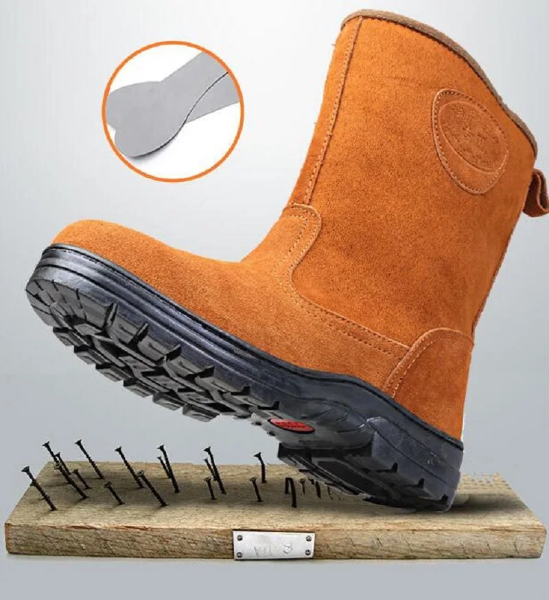 Outdoor Safety SneakerSteel Toe Cap Work Safety Shoes Men Outdoor Anti-slip Steel Puncture Proof Construction Safety Boots Shoes