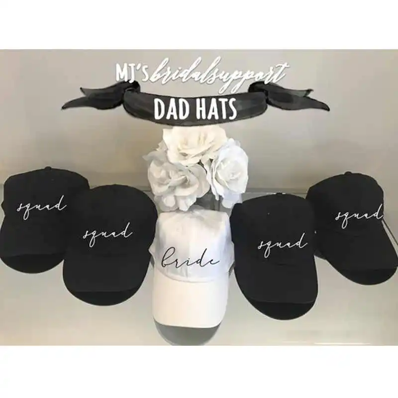 Bride-and-Bridesmaid-dad-hat-embroidery-100-cotton-Baseball-Cap-Bridal-Party-hats-honeymoon-casual-caps