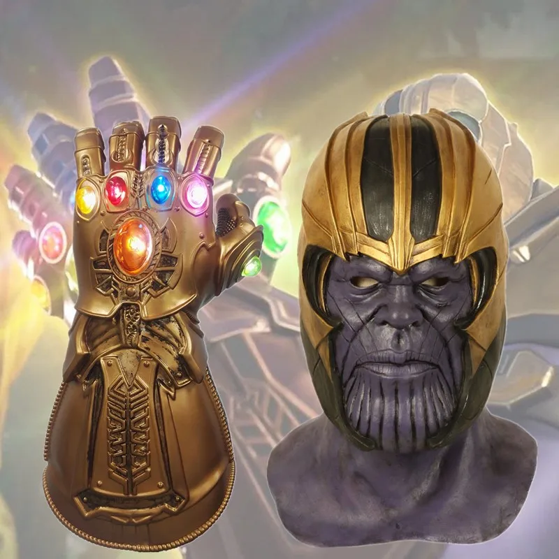 

Avengers 4 Endgame Thanos Mask Cosplay Helmet Marvel Superhero Latex Masks Infinity Gauntlet Halloween Party Deluxe Props