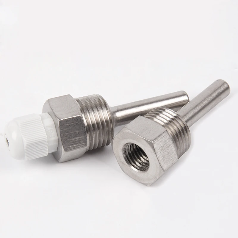 

12mm Outer diameter, 22/80/130mm Thermowell, Thread 1/2" (DN15) Stainless Steel 304 Waterproof Solar Temperature Sensor