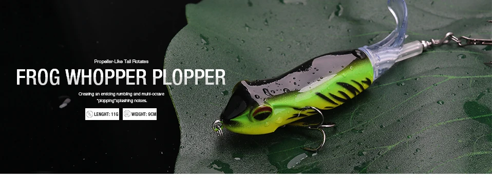 VTAVTA Whopper Plopper приманки для ловли крыс гольян 9 см 13 г плавающие воблеры для рыболовные снасти для ловли щуки приманка мышь с Вращающийся хвост