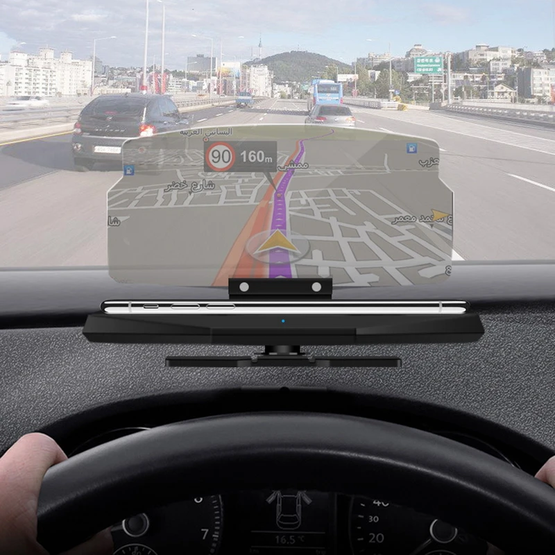 Автомобильный кронштейн HUD, дисплей для навигации, держатель для телефона, смартфона, крепление, gps проектор, отражающая панель