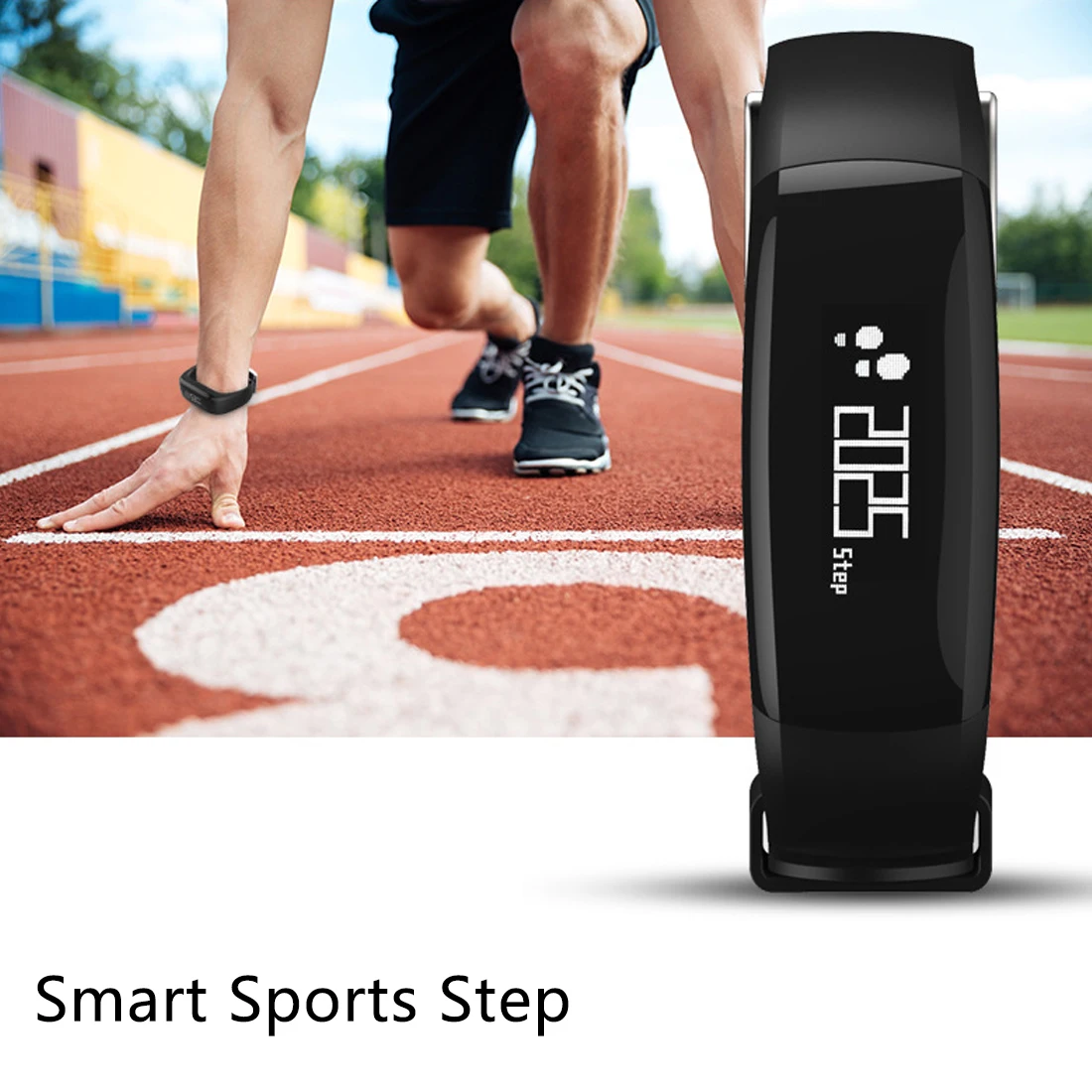 Buy Hot USB Rechargeable Fitness Watch Pedometer LCD Digital Tracker Sports