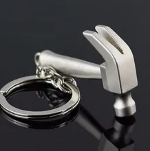 Stainless Steel Car Keyring Keychain Creative Tools Simulation Key Ring Hammer Key Chain Tools Mini Imitation Tools