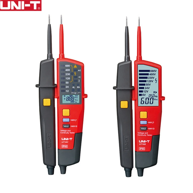 UNI-T UT18C UT18D Автоматический диапазон напряжения измеритель непрерывности УЗО тестер ЖК-дисплей/светодиодный индикатор Даты держать без батареи детектор обнаружения