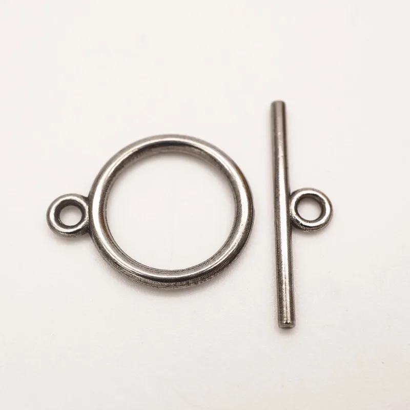 Серебряный тон 10 комплектов OT Переключить застежки разъемы для DIY браслет ожерелье ювелирных изделий HK144 - Цвет: 10set gunmetal black