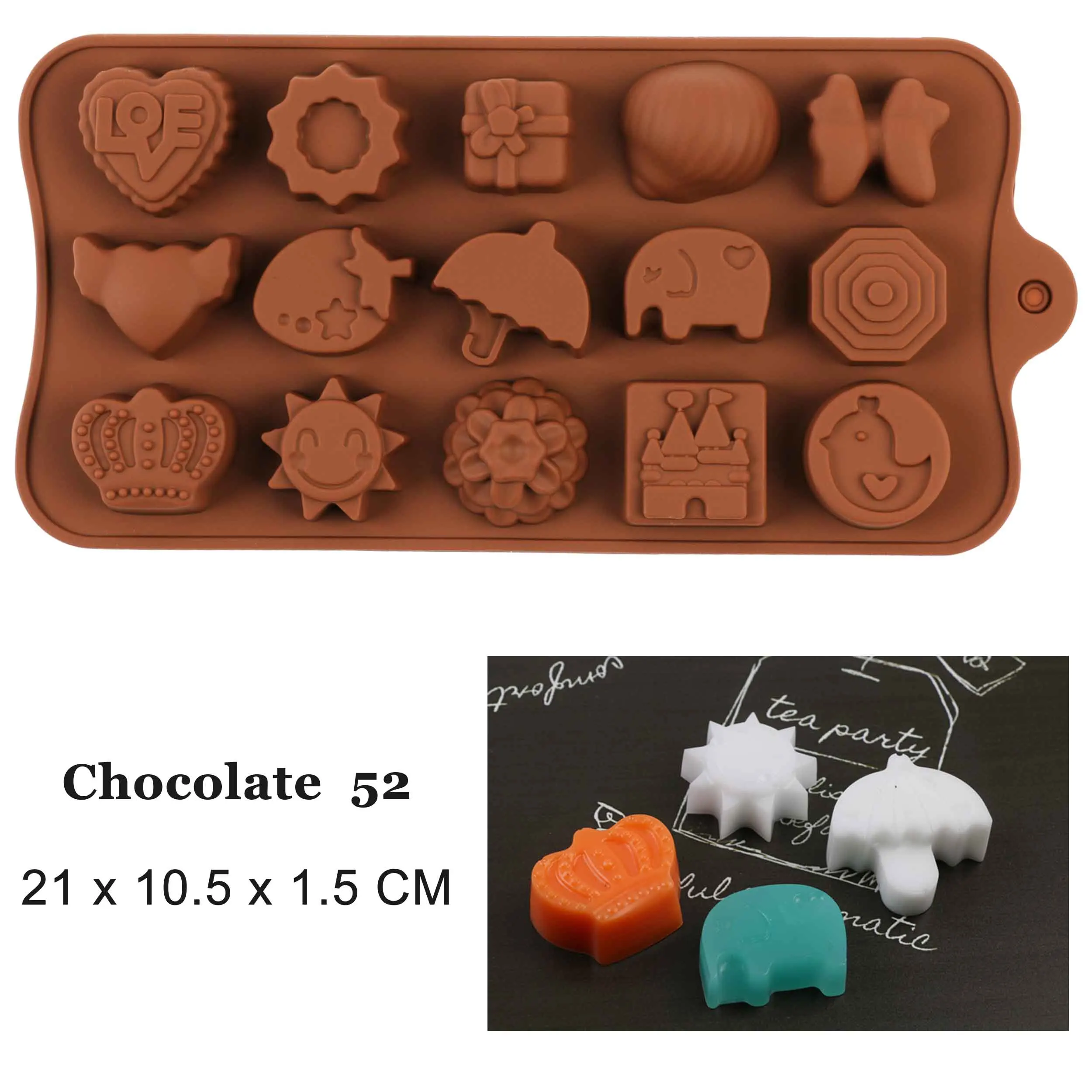 Силиконовые формы для шоколада инструменты для украшения тортов Мультяшные DIY антипригарные формы для тортов желе и конфеты 3D форма для выпечки 3D форма для льда - Цвет: brown-52