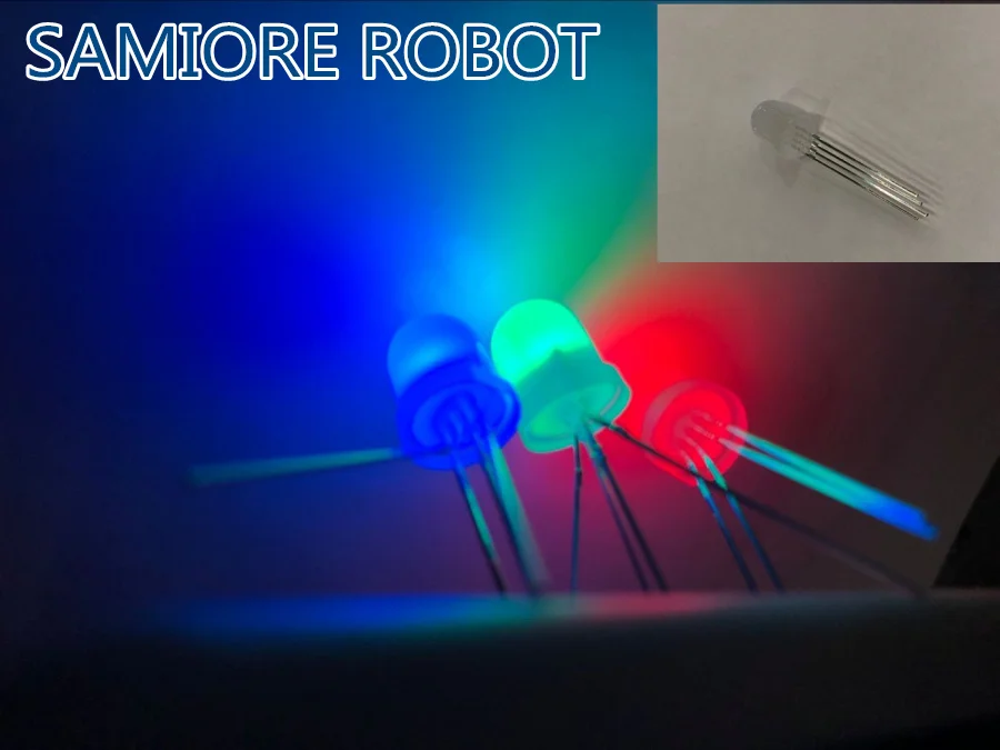 50 шт./лот 8 мм/F8 4pin красный зеленый синий RGB светодиод рассеянный общий анод/катод