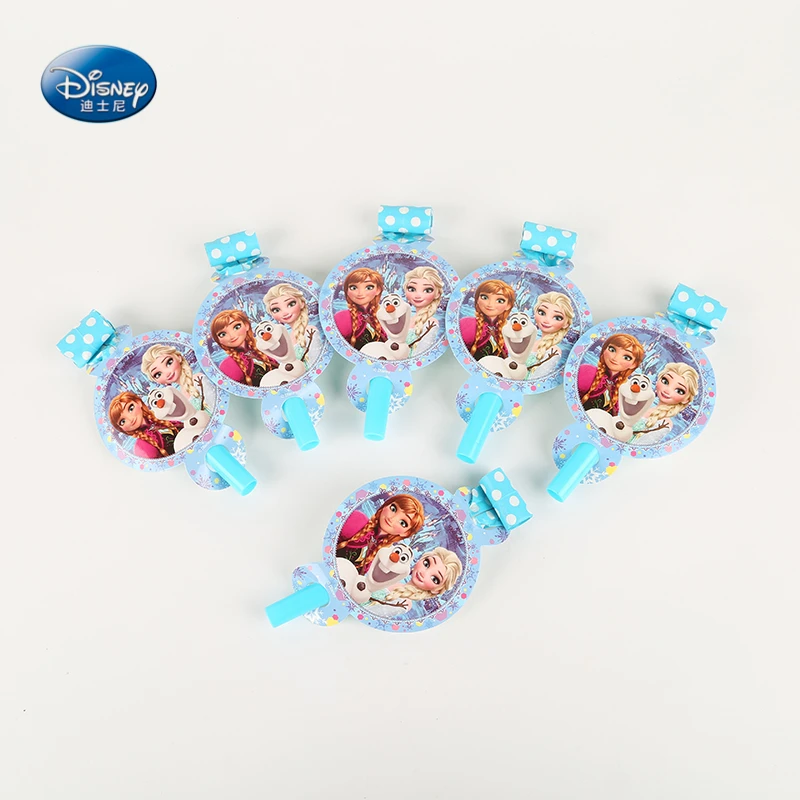 

cartoon Theme Blowouts Shimmering Shine Princess Elsa Anna Kids Party Blowouts Noise Maker Party Supplies 6pcs/lot