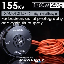 Dualsky XM7010HD-16 155KV multi-rotor Motor Disc untuk Pertanian Perlindungan Kamera Drone Udara Logistik