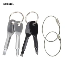 EDC Screwdrivers Key Shape Tool Mini Stainless Steel keychain Screwdriver Pocket Repair Tools Multifunction Portable Tools