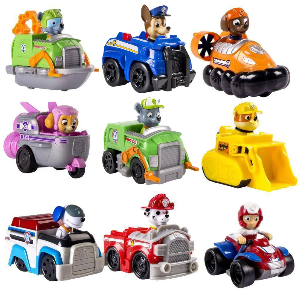 

1pc Hot sale Genuine Paw Patrol Vehicle car Spin Master Anime Doll Action Figures rescue team set kids Christmas gift toy