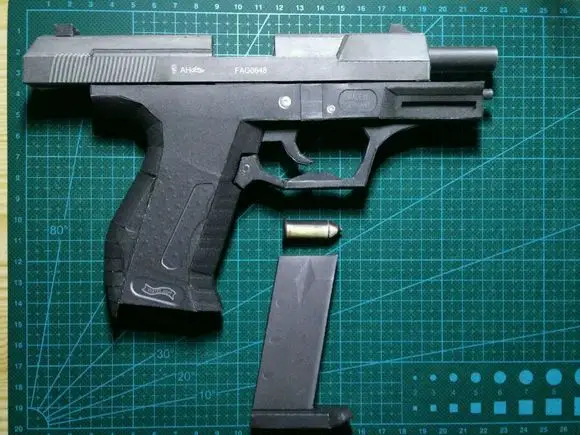1:1 007 использование P99 пистолет Бумажная модель оружие пистолет 3D ручной работы рисунки Военная бумага головоломки игрушка