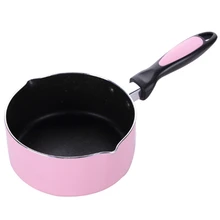 Mini Milk Pan Not-Sticky Heating Pot Portable Soup Pot Metal Flat-Bottomed Multifunction Egg Soup Noodles Kitchen Cooking Tool