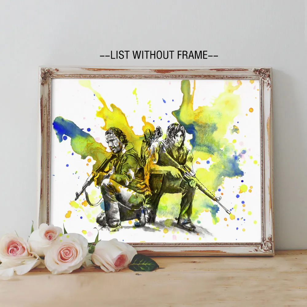 Walking Dead Rick Daryl Canvas Art Print