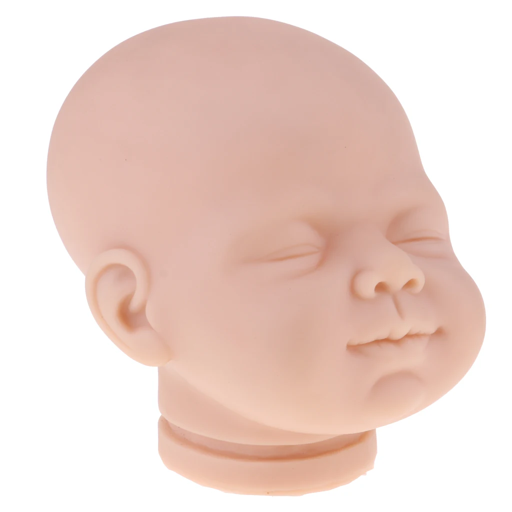 Silicone Awake Doll  Head Mold Head Sculpt Unpainted Mold for 22inch Reborn Doll DIY Custom Parts Photography Props
