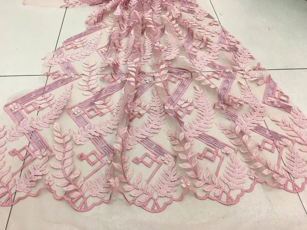 

Tulle Lace Fabric popular Design chriffon Embroidery French Netting For Sewing Wedding Dress